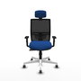 PIQUERAS Y CRESPO Silla de oficina Yunquera con mecanismo Sincro, Azul y Negro