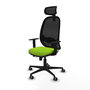 PIQUERAS Y CRESPO Silla de oficina Cilanco con mecanismo Sincro/Traslack, Pistacho y Negro