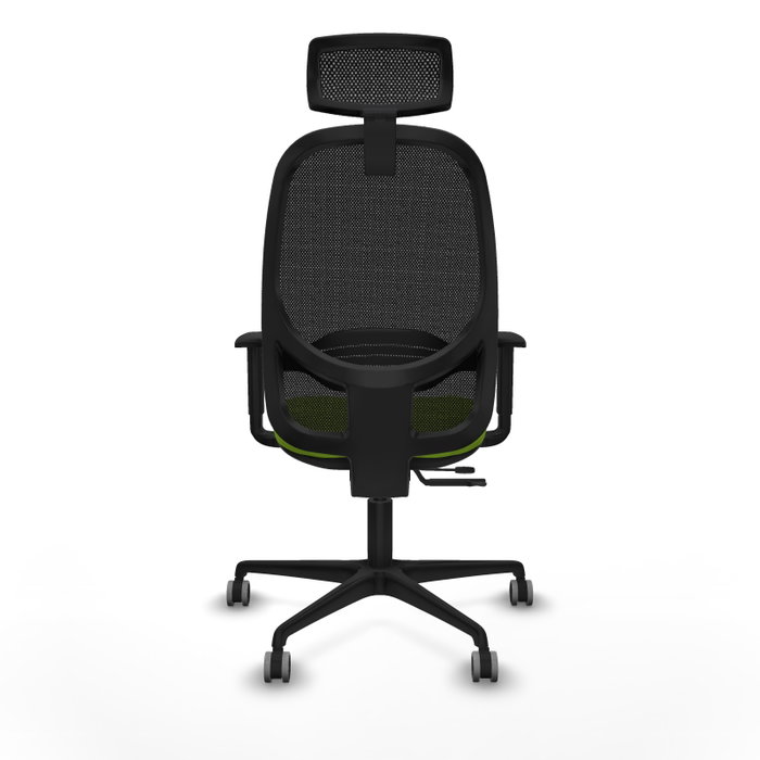 PIQUERAS Y CRESPO Silla de oficina Cilanco con mecanismo Sincro/Traslack, Pistacho y Negro