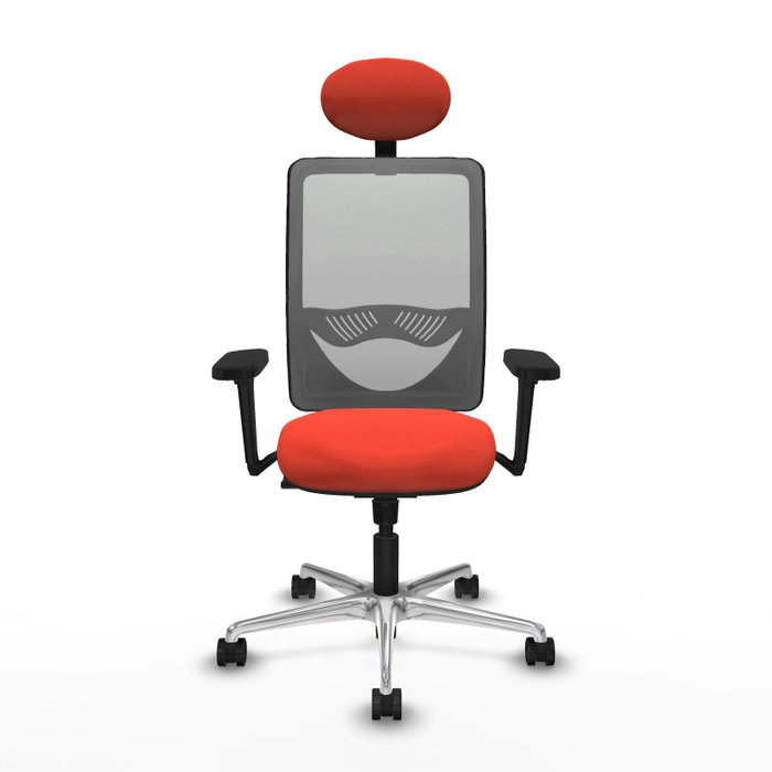 PIQUERAS Y CRESPO Silla de oficina Zulema con mecanismo Sincro, Naranja oscuro y Gris PIQUERAS Y CRESPO Silla de oficina Zulema con mecanismo Sincro, Naranja oscuro y Gris
