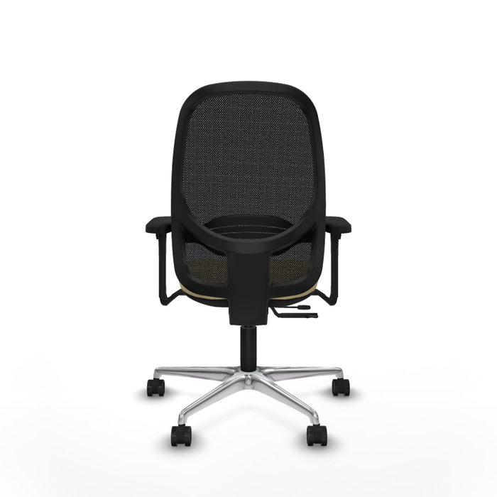 PIQUERAS Y CRESPO Silla de oficina Cilanco con mecanismo Sincro/Traslack Crema y Negro