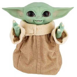 Figura Animatrónica Hasbro Grogu El Mandaloriano con Sonidos y Movimientos, Accesorio Cuenco, Cuchara, Galleta y Pomo Palanca, 23 cm