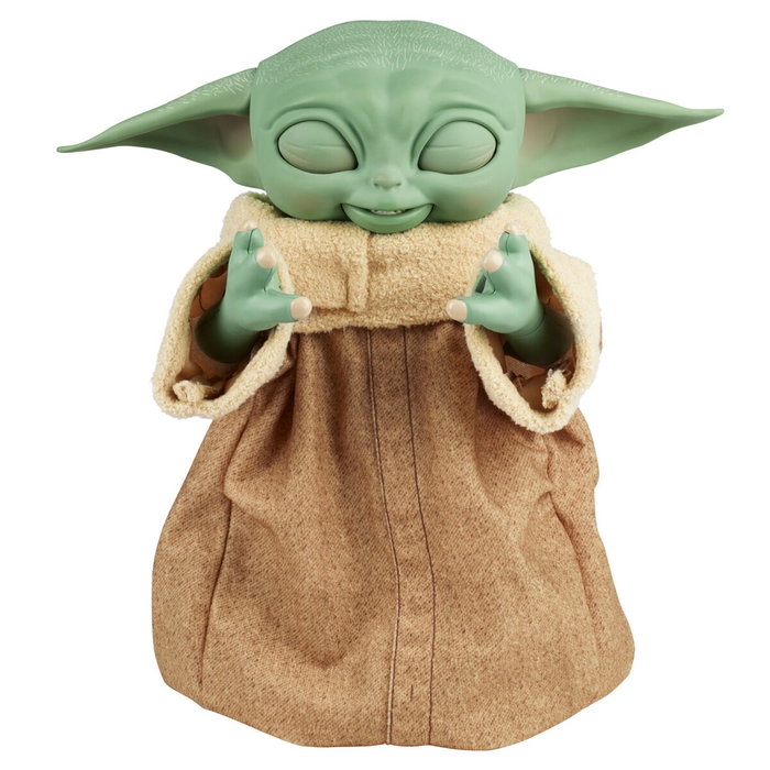 Hasbro Galactic Snackin Grogu Figura Interactiva Baby Yoda The Child Mandalorian Star Wars 23cm Sonidos y Movimientos +4 Años