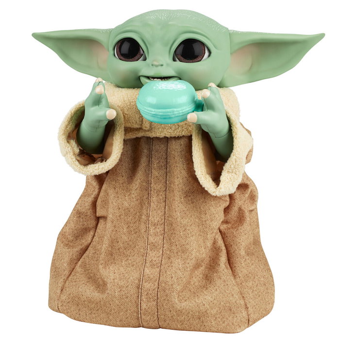 Hasbro Galactic Snackin Grogu Figura Interactiva Baby Yoda The Child Mandalorian Star Wars 23cm Sonidos y Movimientos +4 Años