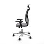 PIQUERAS Y CRESPO Silla de oficina Motilla con mecanismo Sincro/Traslack, Gris y Negro