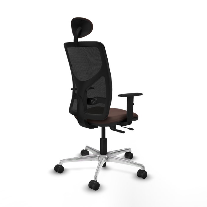 PIQUERAS Y CRESPO Silla de oficina Motilla con mecanismo Sincro/Traslack Marrón oscuro y Negro PIQUERAS Y CRESPO Silla de oficina Motilla con mecanismo Sincro/Traslack Marrón oscuro y Negro