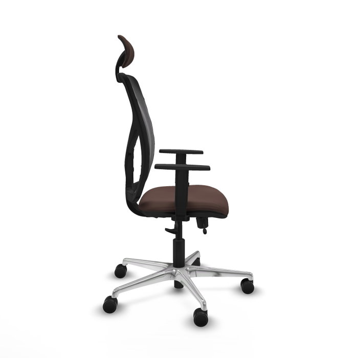 PIQUERAS Y CRESPO Silla de oficina Motilla con mecanismo Sincro/Traslack Marrón oscuro y Negro PIQUERAS Y CRESPO Silla de oficina Motilla con mecanismo Sincro/Traslack Marrón oscuro y Negro