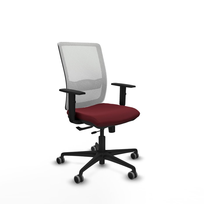 PIQUERAS Y CRESPO Silla de oficina Haches Granate y Blanco PIQUERAS Y CRESPO Silla de oficina Haches Granate y Blanco