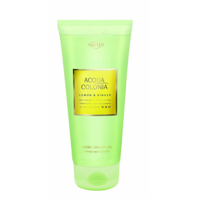 4711 Gel de Ducha Revitalizante Lemon & Ginger 200 mL con Notas Cítricas y Cálidas de Jengibre, Limpia e Hidrata la Piel