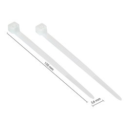 GoodConnections Bridas de sujeción 150mm x 3,6mm 100 unidades transparentes