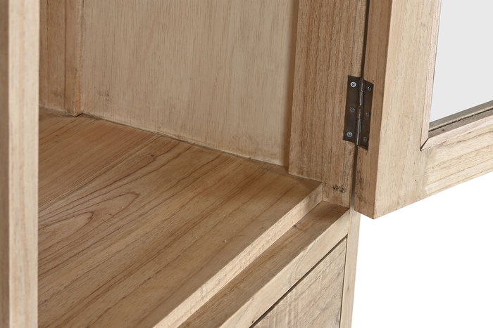 DKD Home Decor Vitrina Natural Mindi Cristal 100 x 40 x 185 cm