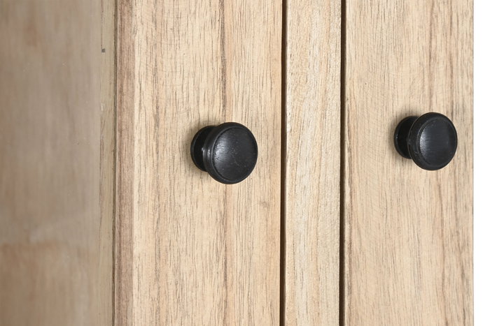 DKD Home Decor Vitrina Natural Mindi Cristal 100 x 40 x 185 cm