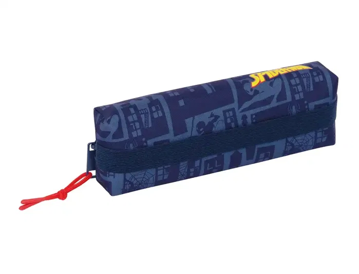 Safta Estuche portatodo Spiderman rectangular con goma elástica
