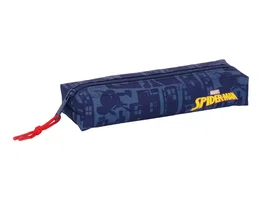 Safta Estuche portatodo Spiderman rectangular con goma elástica