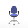 PIQUERAS Y CRESPO Silla de oficina Aýna Azul claro con Brazos 2D