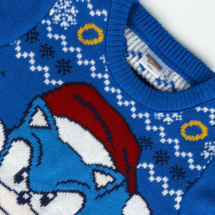 Cerdá Jersey Punto Navideño Sonic 12 Años Azul