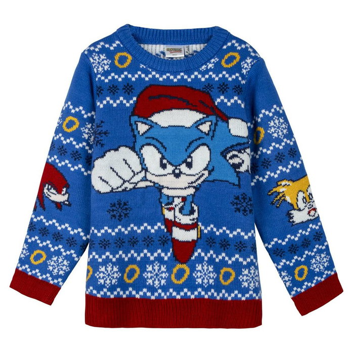 Cerdá Jersey Punto Navideño Sonic 12 Años Azul