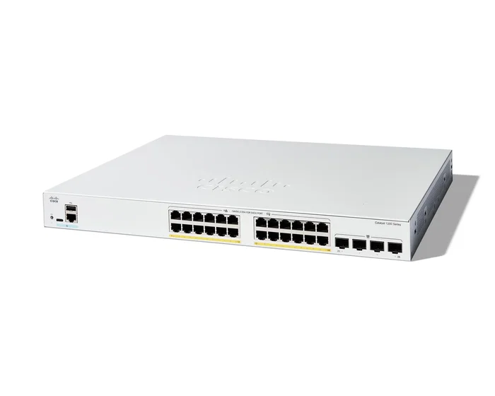 Cisco C1200-24FP-4G Switch Gestionado L2/L3 de 24 Puertos Gigabit Ethernet y 4 SFP Blanco Cisco C1200-24FP-4G Switch Gestionado L2/L3 de 24 Puertos Gigabit Ethernet y 4 SFP Blanco