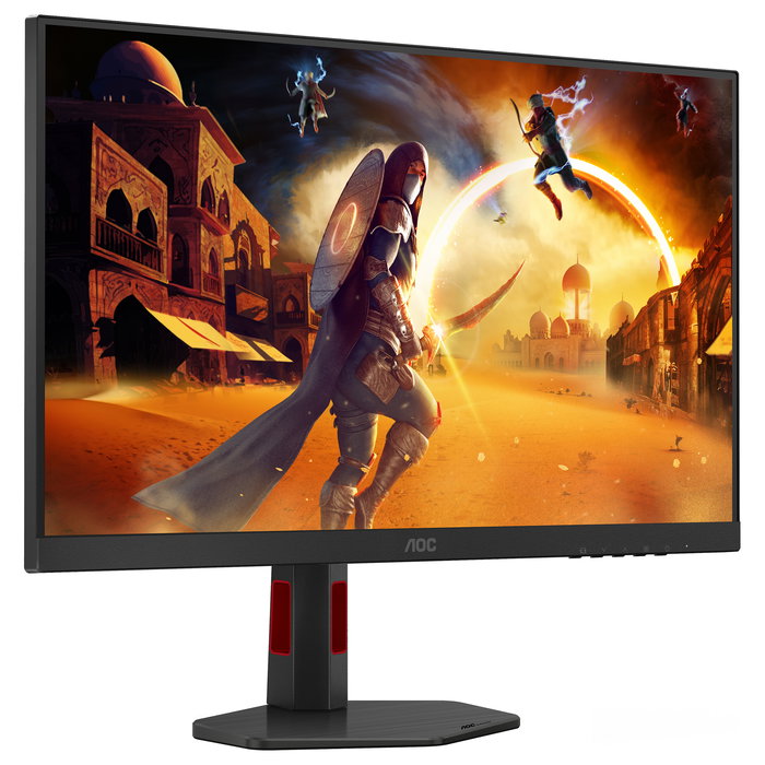AOC Gaming Q27G4SRU Monitor Gaming 27" QHD 2560x1440 320Hz 1ms IPS, HDR400, AMD FreeSync, HDMI 2.1, DisplayPort 1.4, USB Hub, Negro/Rojo
