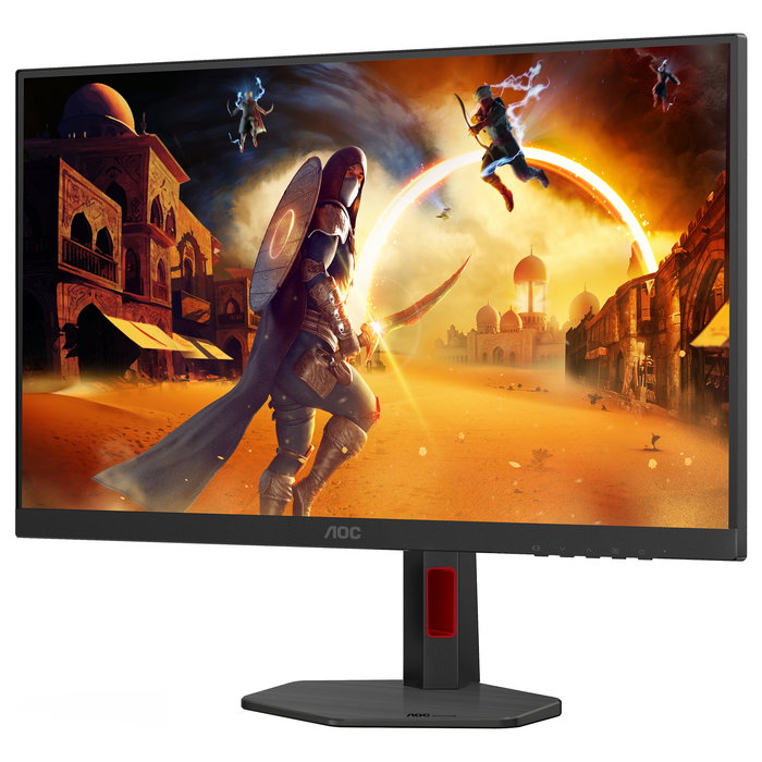 AOC Gaming Q27G4SRU Monitor Gaming 27" QHD 2560x1440 320Hz 1ms IPS, HDR400, AMD FreeSync, HDMI 2.1, DisplayPort 1.4, USB Hub, Negro/Rojo