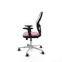 PIQUERAS Y CRESPO Silla de oficina Jorquera con mecanismo Sincro/Traslack Rosa y Blanco