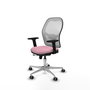 PIQUERAS Y CRESPO Silla de oficina Jorquera con mecanismo Sincro/Traslack Rosa y Blanco