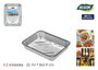 Inde Set de 2 Bandejas Rectangulares Algon, Dimensiones 22.7 cm x 17.8 cm x 3.9 cm (36 Unidades)