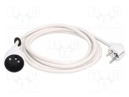 AS SCHWABE Prolongador de alimentación H05VV-F 3G1,5mm2 5m Blanco