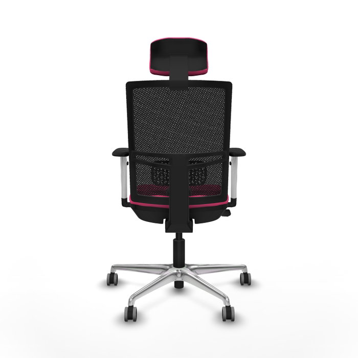 PIQUERAS Y CRESPO Silla de oficina Yunquera Rosa con Malla Negra PIQUERAS Y CRESPO Silla de oficina Yunquera Rosa con Malla Negra