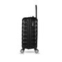 Zoozie Bags 7347 Juego de Maletas Negro ABS, 4 Ruedas 360°, Capacidad 37L + Neceser, 58x34x24cm