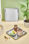 Hermia Juego de 6 Bandejas Acero Inoxidable Plateado 22x22cm