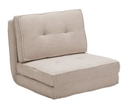 DKD Home Decor Sofá Cama Scandi Beige 76 x 60 x 70 cm Medida Cama 70x218