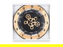 Giftdecor Reloj de Pared con Engranaje de Madera, Marrón y Negro, 60 cm (Set de 4)