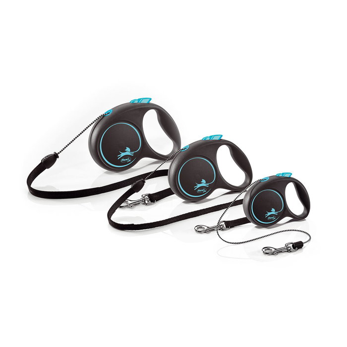 Flexi Black Design Correa Extensible de Cordón 5m Talla S hasta 12kg Negro Flexi Black Design Correa Extensible de Cordón 5m Talla S hasta 12kg Negro