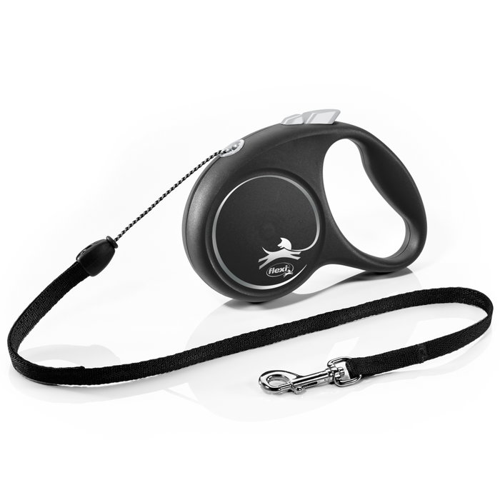 Flexi Black Design Correa Extensible de Cordón 5m Talla S hasta 12kg Negro Flexi Black Design Correa Extensible de Cordón 5m Talla S hasta 12kg Negro