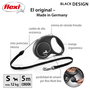 Flexi Black Design Correa Extensible de Cordón 5m Talla S hasta 12kg Negro