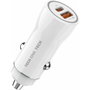 TECH-ONE-TECH TEC2813 Cargador de Coche Doble Puerto USB-C PD y USB-A QC 38W