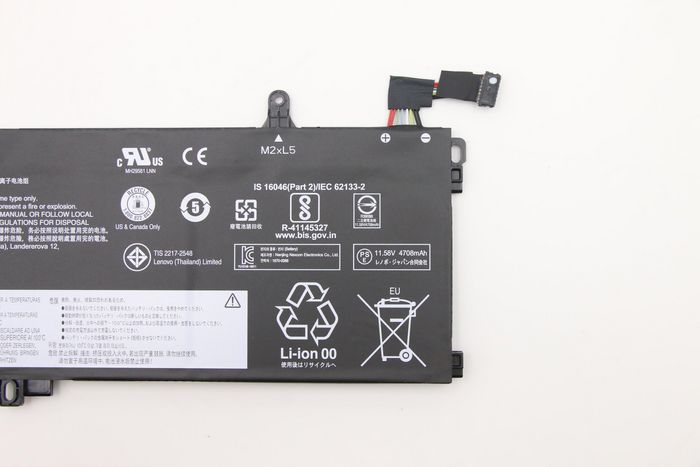 Lenovo Batería Interna de Litio de 57Wh 3 Celdas para Modelos Selectos de ThinkPad, Repuesto Original