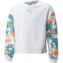 Sudadera sin Capucha Niña Puma Alpha Crew Blanco