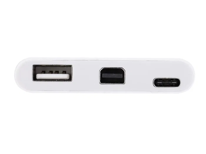 Equip Adaptador USB-C a Mini DisplayPort y Hub 3 en 1 con Puertos USB-A 3.0 y USB-C PD, Blanco, Modelo 133463