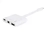 Equip Adaptador USB-C a Mini DisplayPort y Hub 3 en 1 con Puertos USB-A 3.0 y USB-C PD, Blanco, Modelo 133463