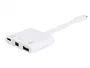 Equip Adaptador USB-C a Mini DisplayPort y Hub 3 en 1 con Puertos USB-A 3.0 y USB-C PD, Blanco, Modelo 133463