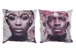 DKD Home Decor Cojin Colonial Multicolor 10 x 45 x 45 cm (4 Unidades)