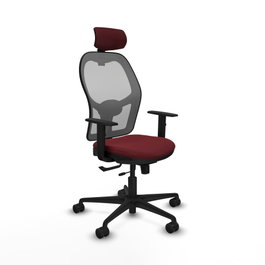 PIQUERAS Y CRESPO Silla de oficina Jorquera Sincro/Traslack Granate y Gris