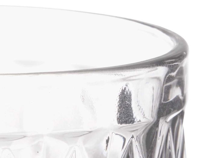 Vivalto Vaso Diamante Transparente 370 ml 8 x 12.8 x 8 cm (Set de 24)