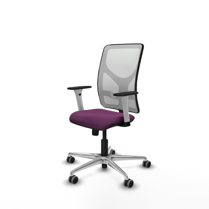 PIQUERAS Y CRESPO Silla de oficina Motilla con mecanismo Sincro, Morado y Blanco