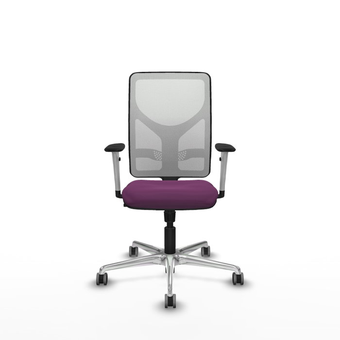 PIQUERAS Y CRESPO Silla de oficina Motilla con mecanismo Sincro, Morado y Blanco