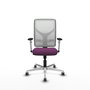 PIQUERAS Y CRESPO Silla de oficina Motilla con mecanismo Sincro, Morado y Blanco