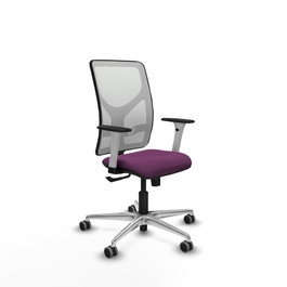 PIQUERAS Y CRESPO Silla de oficina Motilla con mecanismo Sincro, Morado y Blanco