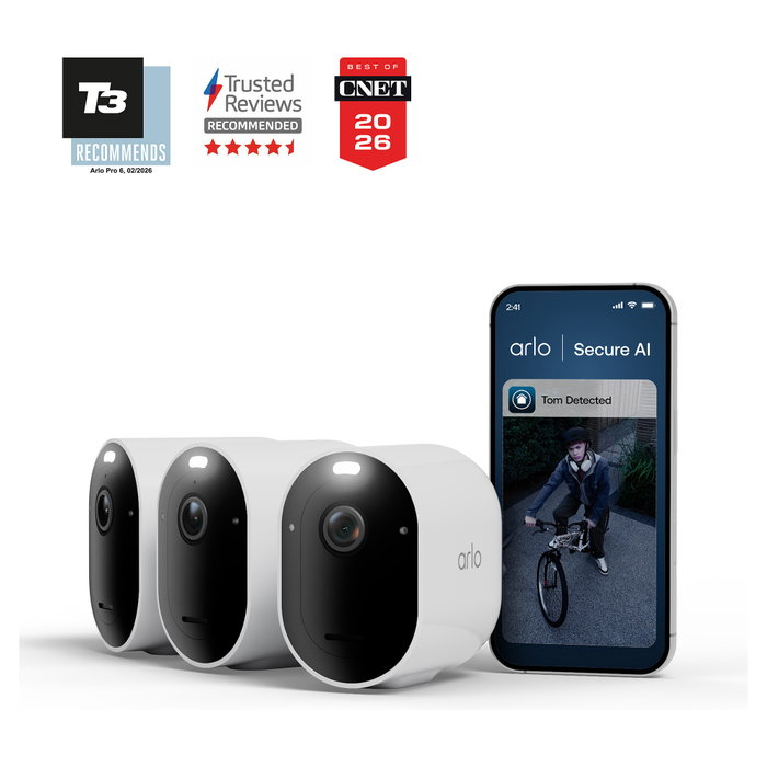 Arlo Kit de cámaras de vigilancia Arlo Pro 6 2K+ con 3 cámaras Arlo Kit de cámaras de vigilancia Arlo Pro 6 2K+ con 3 cámaras
